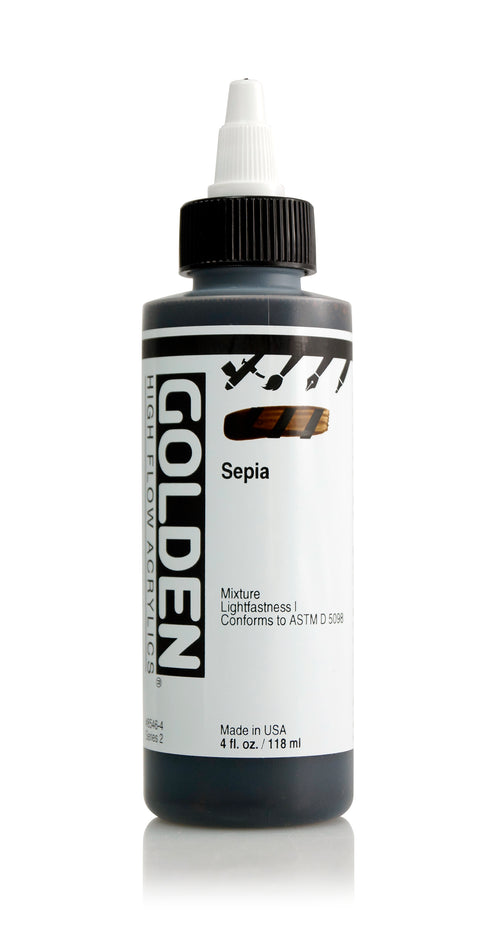HIGH FLOW ACRYLIC PAINT  SEPIA 4OZ